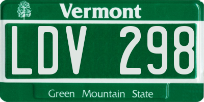 VT license plate LDV298