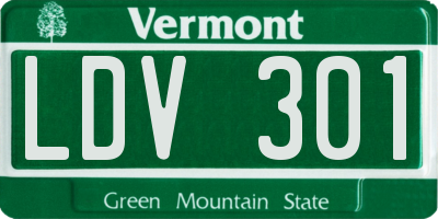 VT license plate LDV301