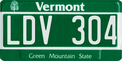VT license plate LDV304