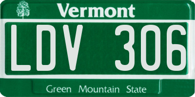 VT license plate LDV306