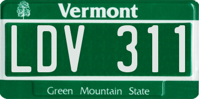 VT license plate LDV311