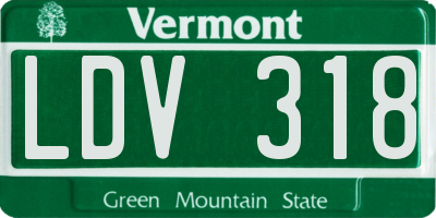 VT license plate LDV318
