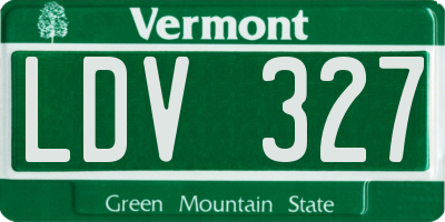 VT license plate LDV327