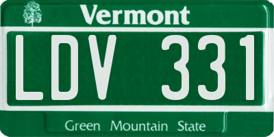 VT license plate LDV331