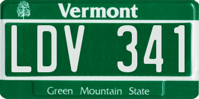 VT license plate LDV341