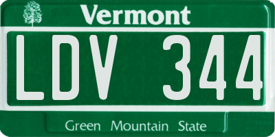 VT license plate LDV344