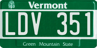 VT license plate LDV351