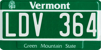 VT license plate LDV364