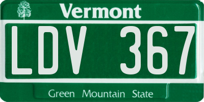 VT license plate LDV367