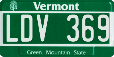VT license plate LDV369
