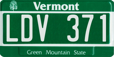 VT license plate LDV371