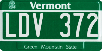 VT license plate LDV372
