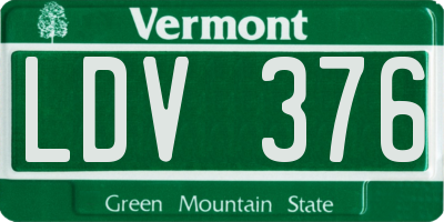 VT license plate LDV376