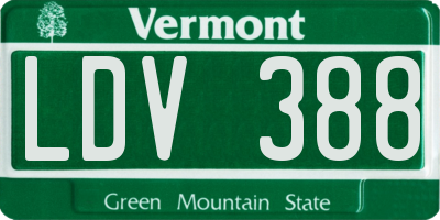 VT license plate LDV388