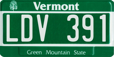 VT license plate LDV391