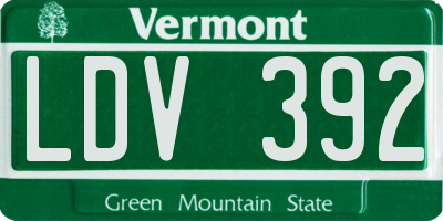 VT license plate LDV392