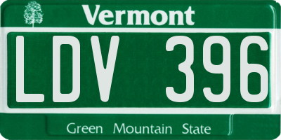 VT license plate LDV396