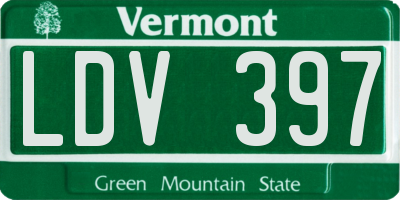 VT license plate LDV397