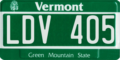 VT license plate LDV405