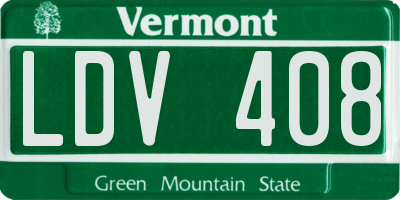 VT license plate LDV408