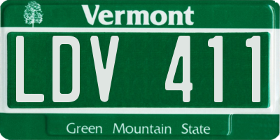 VT license plate LDV411