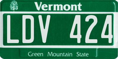VT license plate LDV424