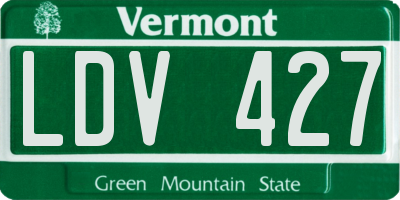 VT license plate LDV427