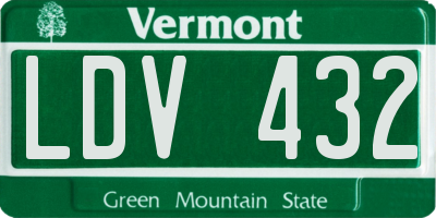 VT license plate LDV432