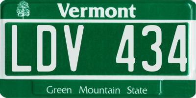 VT license plate LDV434