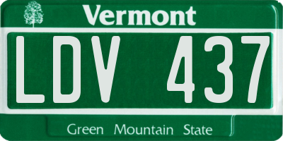 VT license plate LDV437