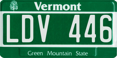 VT license plate LDV446