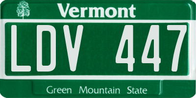 VT license plate LDV447