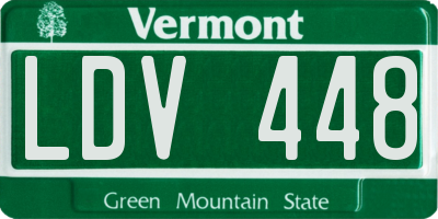 VT license plate LDV448
