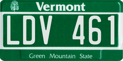 VT license plate LDV461
