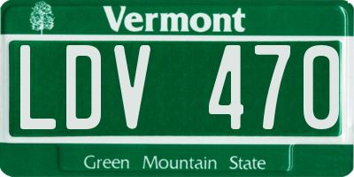 VT license plate LDV470