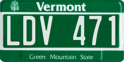 VT license plate LDV471