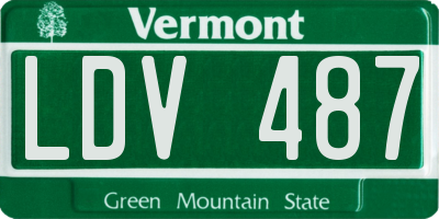 VT license plate LDV487