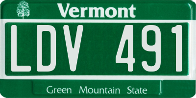 VT license plate LDV491