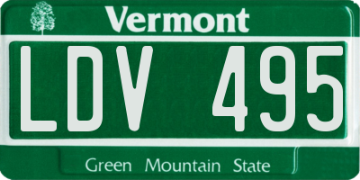 VT license plate LDV495