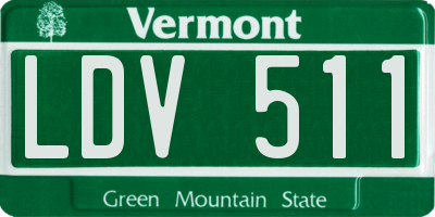 VT license plate LDV511
