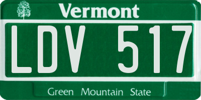 VT license plate LDV517