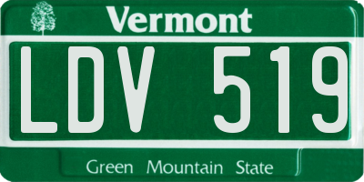 VT license plate LDV519