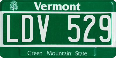 VT license plate LDV529