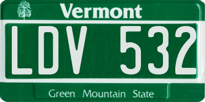 VT license plate LDV532