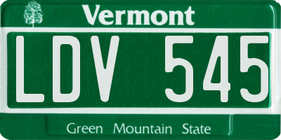 VT license plate LDV545
