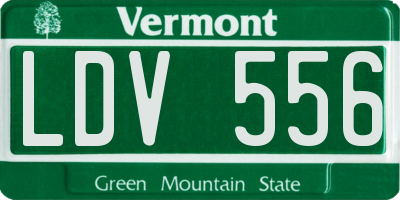 VT license plate LDV556