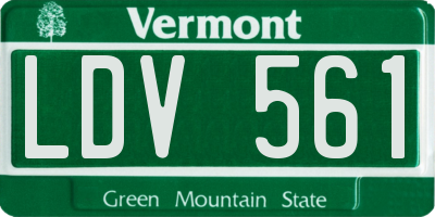 VT license plate LDV561
