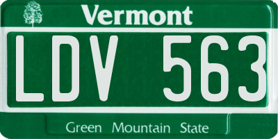 VT license plate LDV563