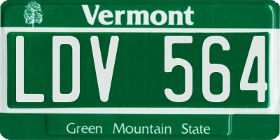 VT license plate LDV564