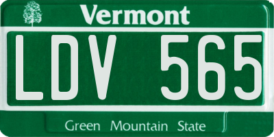VT license plate LDV565
